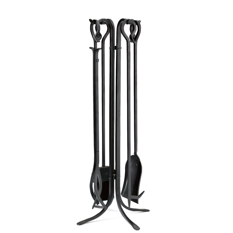 Plow & Hearth 4 Piece Iron Fireplace Tool Set & Reviews Wayfair
